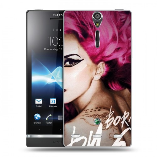 Дизайнерский пластиковый чехол для Sony Xperia S Леди Гага