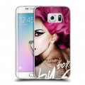 Дизайнерский пластиковый чехол для Samsung Galaxy S6 Edge Леди Гага