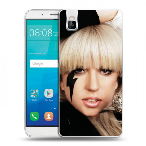 Дизайнерский пластиковый чехол для Huawei ShotX Леди Гага