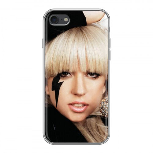 Дизайнерский силиконовый с усиленными углами чехол для Iphone 7 Леди Гага