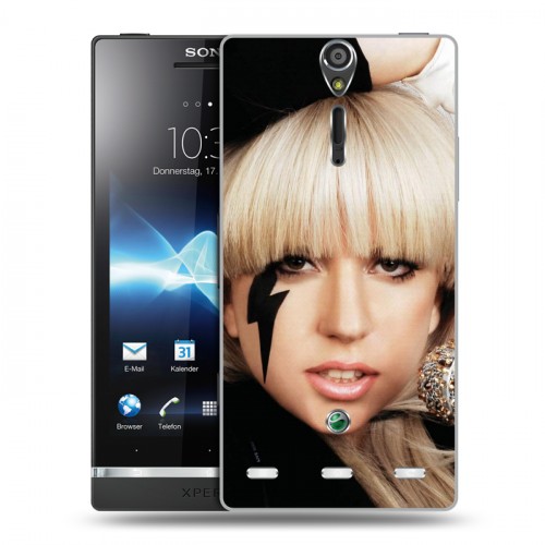 Дизайнерский пластиковый чехол для Sony Xperia S Леди Гага