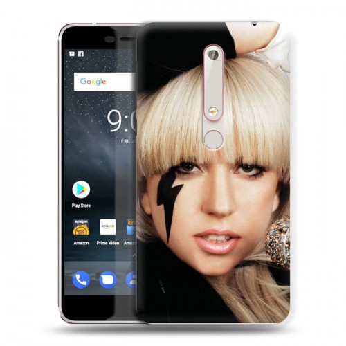 Дизайнерский пластиковый чехол для Nokia 6 (2018) Леди Гага