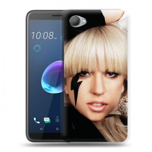 Дизайнерский пластиковый чехол для HTC Desire 12 Леди Гага