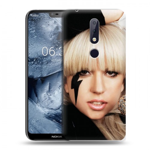 Дизайнерский пластиковый чехол для Nokia 6.1 Plus Леди Гага