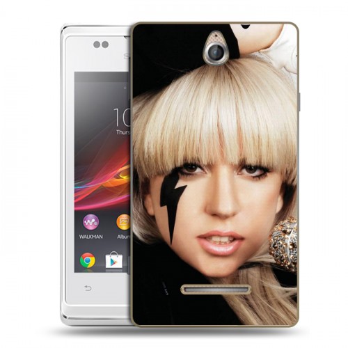 Дизайнерский пластиковый чехол для Sony Xperia E Леди Гага