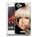 Дизайнерский пластиковый чехол для Sony Xperia L Леди Гага