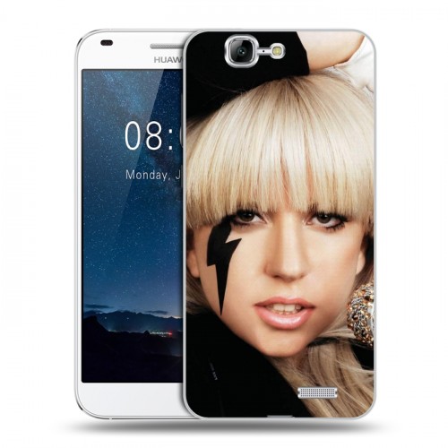 Дизайнерский пластиковый чехол для Huawei Ascend G7 Леди Гага
