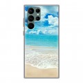 Дизайнерский пластиковый чехол для Samsung Galaxy S22 Ultra Пляж