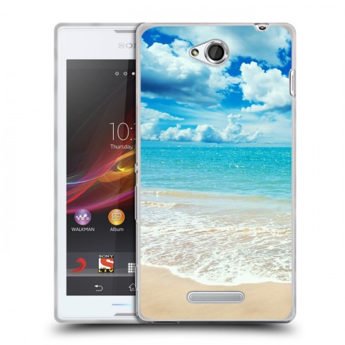 Дизайнерский пластиковый чехол для Sony Xperia C Пляж