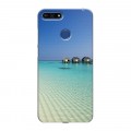 Дизайнерский силиконовый чехол для Huawei Honor 7A Pro Пляж