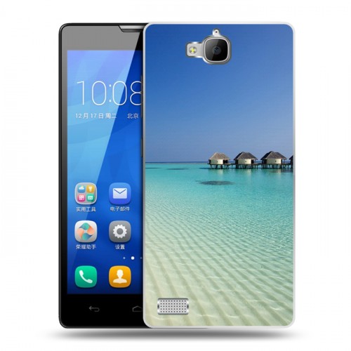 Дизайнерский пластиковый чехол для Huawei Honor 3c Пляж