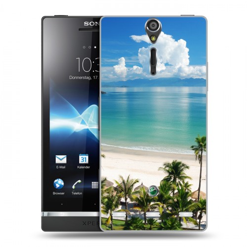 Дизайнерский пластиковый чехол для Sony Xperia S Пляж