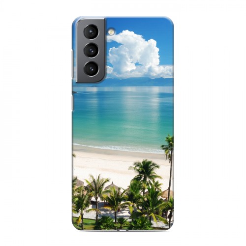 Дизайнерский пластиковый чехол для Samsung Galaxy S21 Пляж