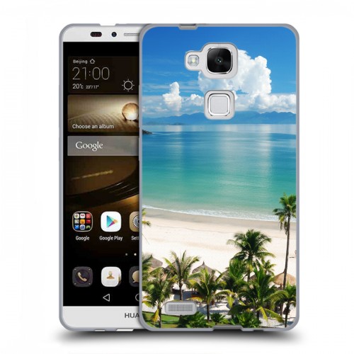 Дизайнерский пластиковый чехол для Huawei Ascend Mate 7 Пляж