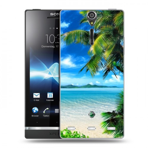 Дизайнерский пластиковый чехол для Sony Xperia S Пляж