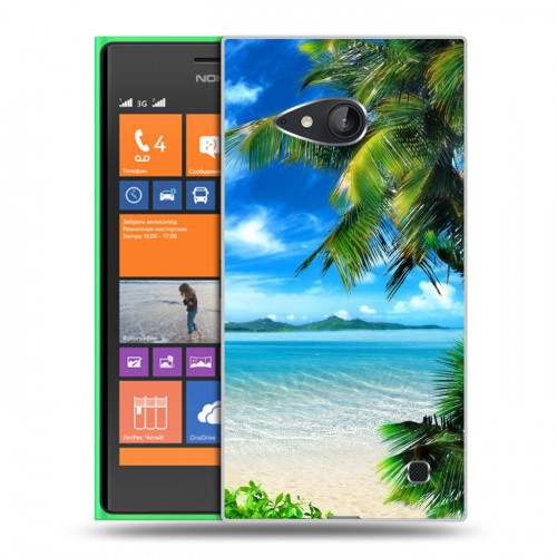 Дизайнерский пластиковый чехол для Nokia Lumia 730/735 Пляж