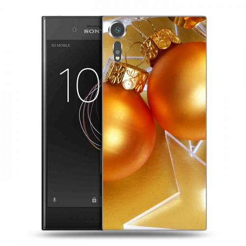 Дизайнерский пластиковый чехол для Sony Xperia XZs Новогодние шары