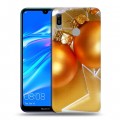 Дизайнерский пластиковый чехол для Huawei Y6 (2019) Новогодние шары