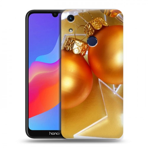 Дизайнерский пластиковый чехол для Huawei Honor 8A Новогодние шары