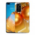 Дизайнерский пластиковый чехол для Huawei P40 Новогодние шары