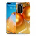 Дизайнерский пластиковый чехол для Huawei P40 Pro Новогодние шары