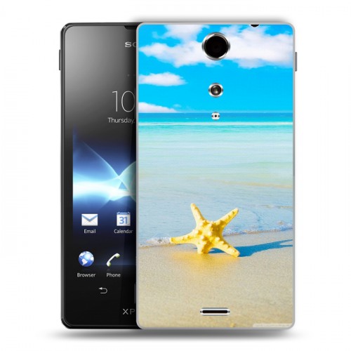 Дизайнерский пластиковый чехол для Sony Xperia TX Пляж