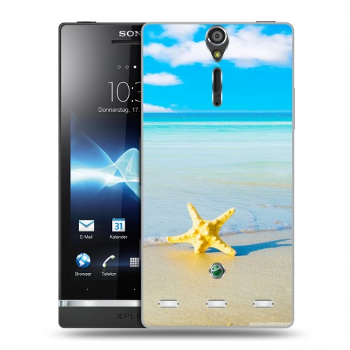 Дизайнерский пластиковый чехол для Sony Xperia S Пляж