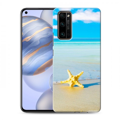 Дизайнерский силиконовый с усиленными углами чехол для Huawei Honor 30 Пляж