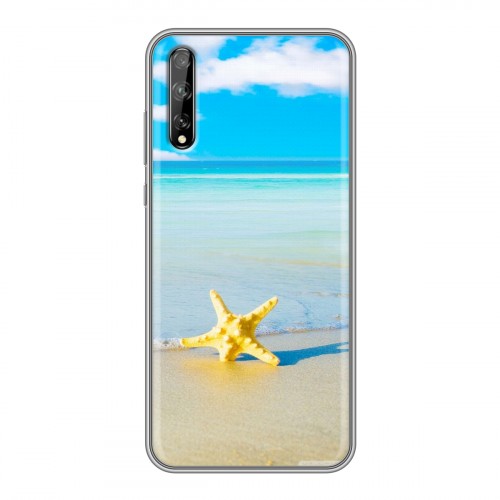 Дизайнерский силиконовый чехол для Huawei Y8p Пляж