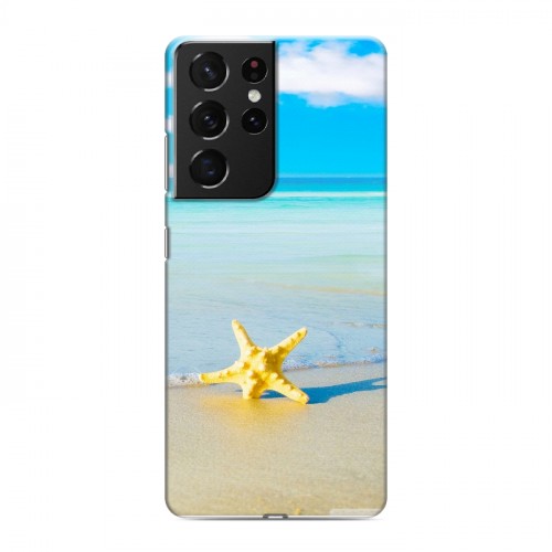 Дизайнерский пластиковый чехол для Samsung Galaxy S21 Ultra Пляж