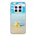 Дизайнерский силиконовый с усиленными углами чехол для Huawei Mate 50 Pro Пляж