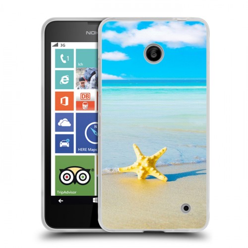 Дизайнерский пластиковый чехол для Nokia Lumia 630/635 Пляж