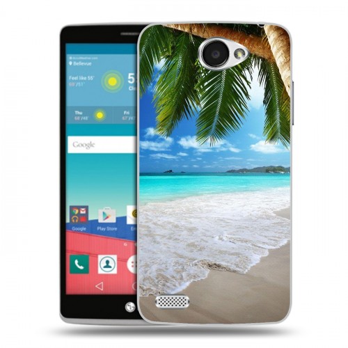 Дизайнерский пластиковый чехол для LG Max Пляж