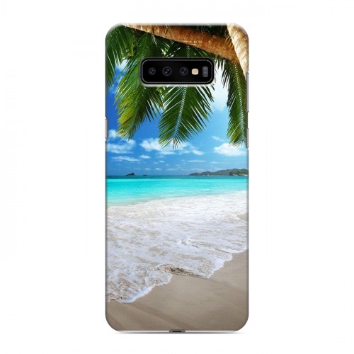 Дизайнерский пластиковый чехол для Samsung Galaxy S10 Plus Пляж