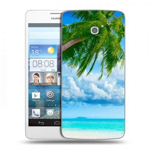 Дизайнерский пластиковый чехол для Huawei Ascend D2 Пляж