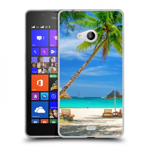 Дизайнерский пластиковый чехол для Microsoft Lumia 540 Пляж