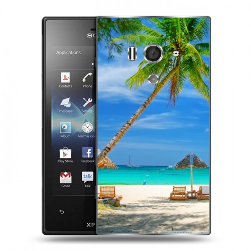 Дизайнерский пластиковый чехол для Sony Xperia acro S Пляж