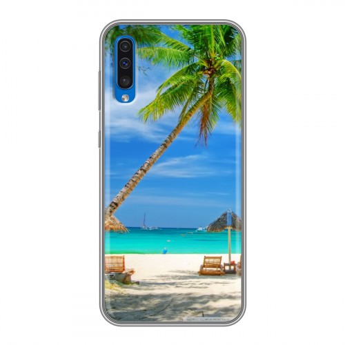Дизайнерский пластиковый чехол для Samsung Galaxy A50 Пляж