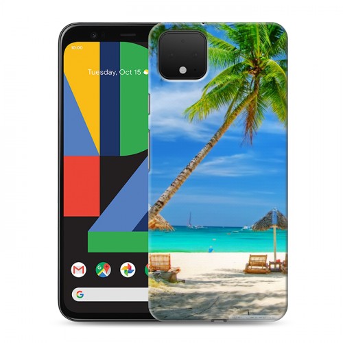 Дизайнерский пластиковый чехол для Google Pixel 4 Пляж