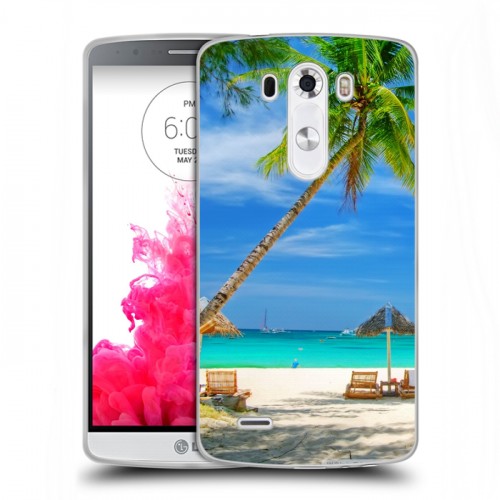 Дизайнерский силиконовый чехол для LG G3 (Dual-LTE) Пляж