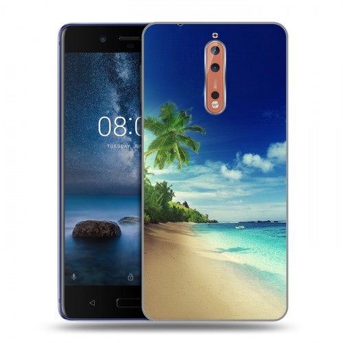 Дизайнерский пластиковый чехол для Nokia 8 Пляж