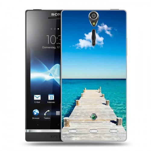 Дизайнерский пластиковый чехол для Sony Xperia S Пляж