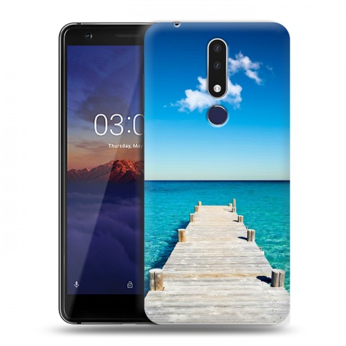 Дизайнерский силиконовый чехол для Nokia 3.1 Plus Пляж