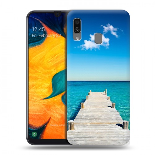 Дизайнерский силиконовый чехол для Samsung Galaxy A30 Пляж