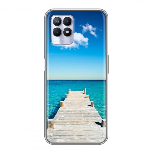 Дизайнерский силиконовый с усиленными углами чехол для Realme 8i Пляж