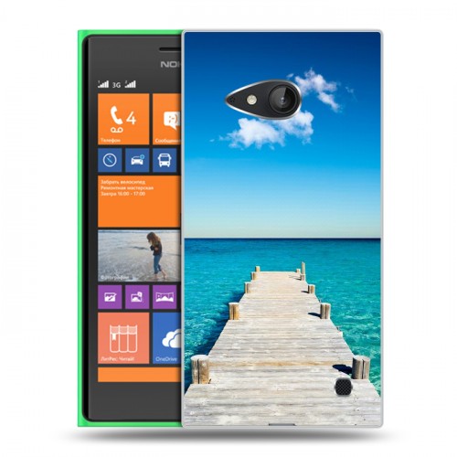 Дизайнерский пластиковый чехол для Nokia Lumia 730/735 Пляж