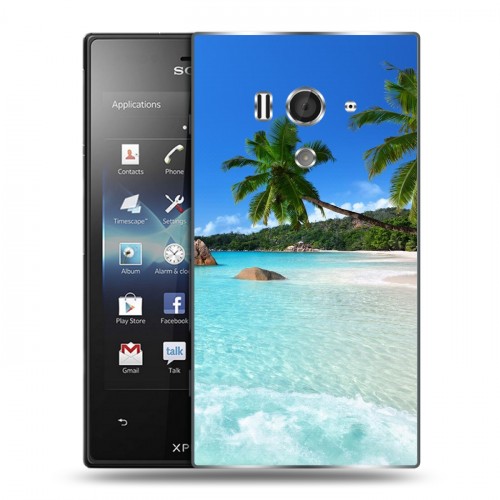 Дизайнерский пластиковый чехол для Sony Xperia acro S Пляж