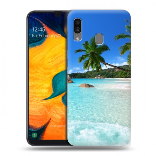 Дизайнерский силиконовый чехол для Samsung Galaxy A30 Пляж