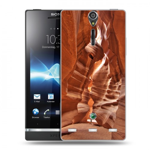 Дизайнерский пластиковый чехол для Sony Xperia S Каньоны