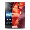 Дизайнерский пластиковый чехол для Sony Xperia S Каньоны